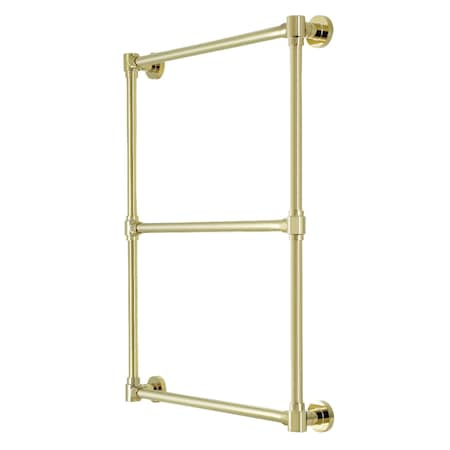 Kingston Brass 24" x 32" Wall Mount Towel Rack, Polished Brass DTM322432